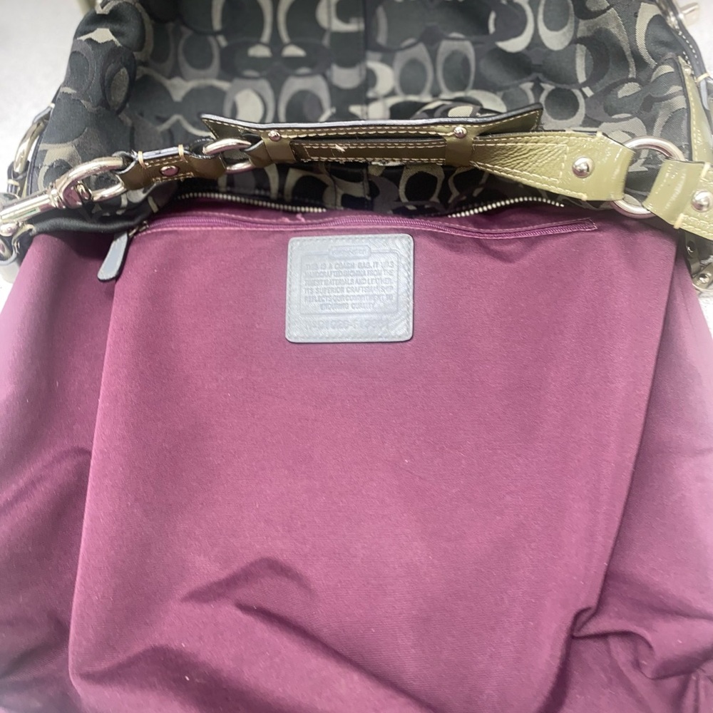 Coach Carly Large Multi Silver/Black Hobo Bag GUC - Picture 11 of 16